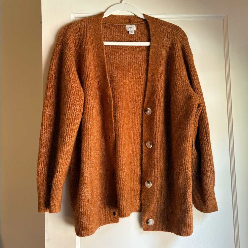 a new day Rust Cardigan Sweater